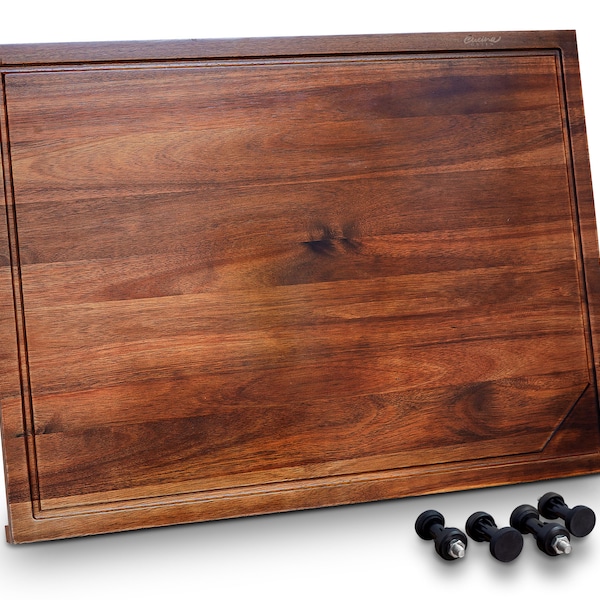 30-inch acacia wood noodle board stove top cover