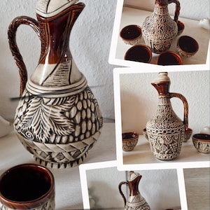 Mulled wine set or individual carafe with glasses