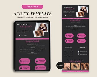 DIY Acuity Scheduling Template, Pink Website Template,Booking Site Template, Acuity Revamp,Acuity Design, Lash Tech, Makeup Artist