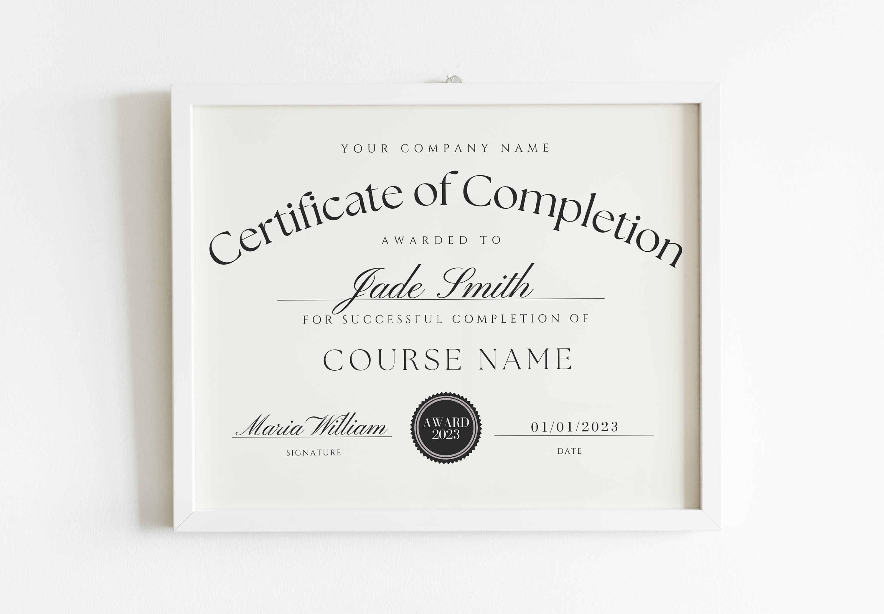 Fancy Certificate Of Completion Templates