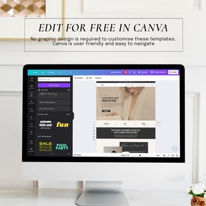 Canva Website Template, Sales Page Template Coaching Website, Editable Landing Page Template, Website Templates, Coaching, One Page Website image 8