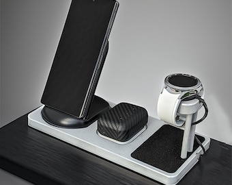 Aluminum Samsung Galaxy Watch Smartwatch Wireless Combo with Headphone Charger