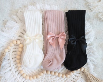 Ribbed Cotton Tights | Baby Fashion | Baby Girl | Gift Ideas | Baby Shower | Holiday Outfits | Christmas