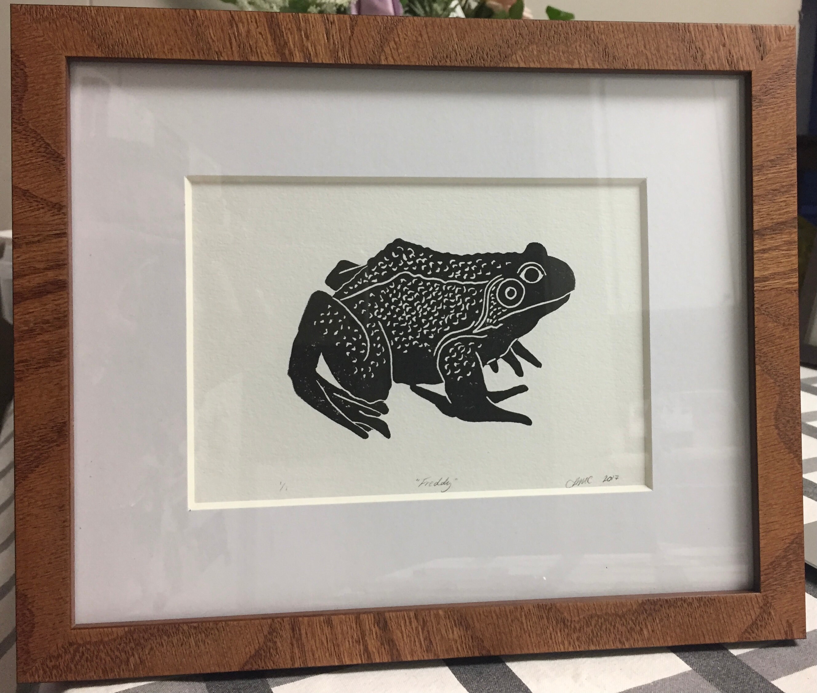 Frog Linocut Print | 5 X 7 | Unframed - Etsy