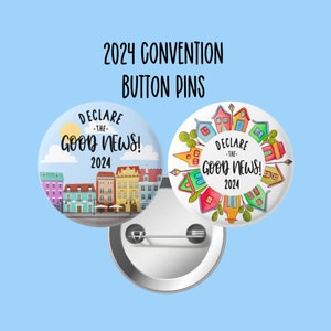 2024 Convention Button Pins, JW Gifts, Declare The Good News, JW, Regional Conventions, Convention Gifts, S160-161