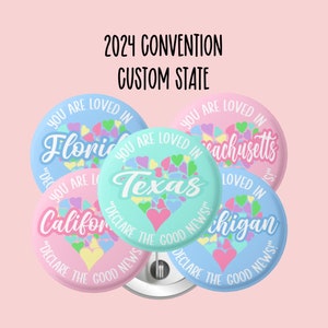 You Are Loved In (State), Special Convention Button Pins, JW Gifts, Declare The Good News, JW, Regional Conventions, Convention Gifts, S252