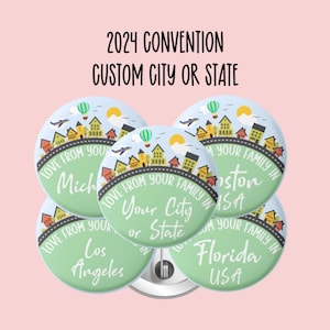 Love From Your Family In (State or City), Special Convention Button Pins, JW Gifts, Declare The Good News, JW, Convention Gifts, S253