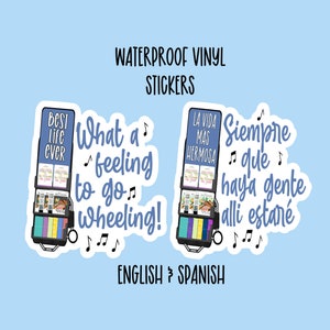 What a Feeling To Go Wheeling Cart Sticker, Siempre Que Haya Gente Allí Estaré, PSS Gifts, JW Gifts, Gifts for JW, Cart Witnessing, S154-155