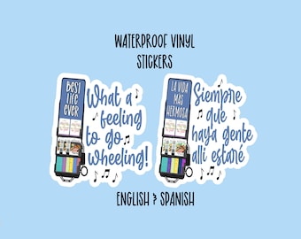 What a Feeling To Go Wheeling Cart Sticker, Siempre Que Haya Gente Allí Estaré, PSS Gifts, JW Gifts, Gifts for JW, Cart Witnessing, S154-155