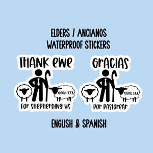 Elder Gift, Thank Ewe For Shepherding, Gracias Por Pastorear, JW Gift, Spanish Gift, Elder Appreciation Gift, S70-71