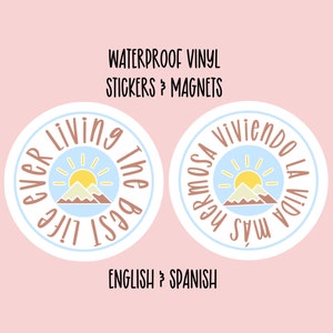 JW Gifts, Best Life Ever Stickers, JW Spanish Gifts, Pioneer Gifts, PSS Gifts, Waterproof Stickers, Water Bottle Sticker, S168-169