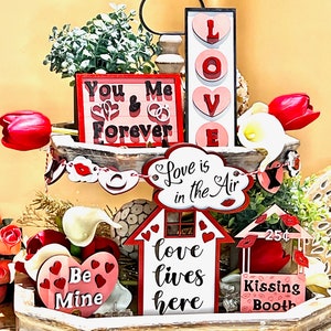 LOVE TIERED Tray SVG Sign, Laser Cut File, Svg File, Digital Design, Valentines Day, Gift