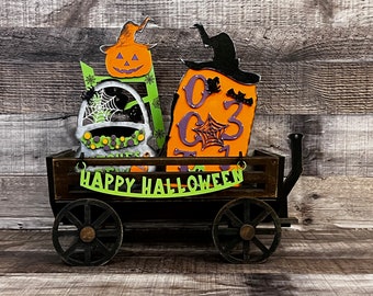 HAPPY HALLOWEEN Interchangeable Inserts SVG file download! Halloween Decor, Home Decor, Mantel Decor, Glowforge, Wagon Inserts Files