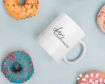 COORDINADOR DEL CAOS - Taza Brillante - Regalo - Gerente - Enfermera - Supervisora - Asistente - Maestra - Doctora