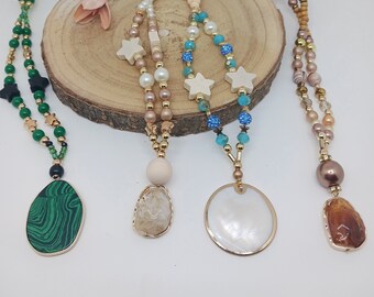 Natural stone necklaces