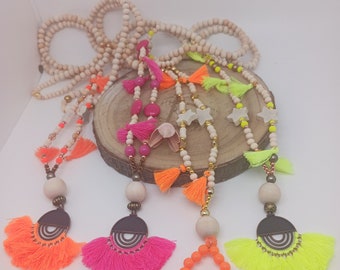 Neon necklaces for women summer