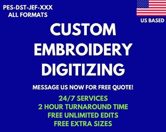 Custom Embroidery Digitizing, Logo Digitizing, Embroidery Digitizing Service, Image Digitizing Embroidery, Custom Digitize