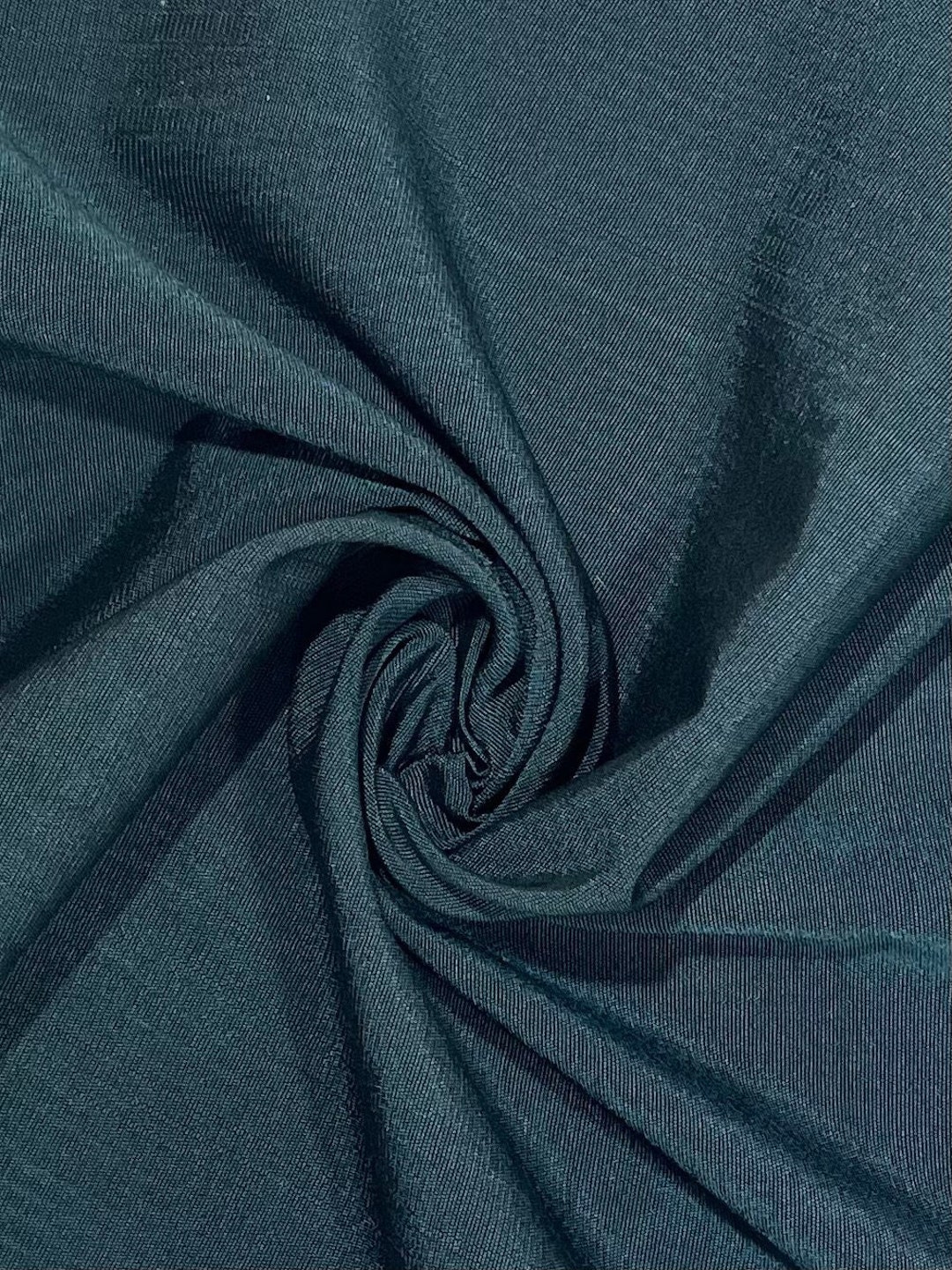 Petroleum Blue Silk Moire Fabric, Ottoman Touch Kutnu Fabric by the