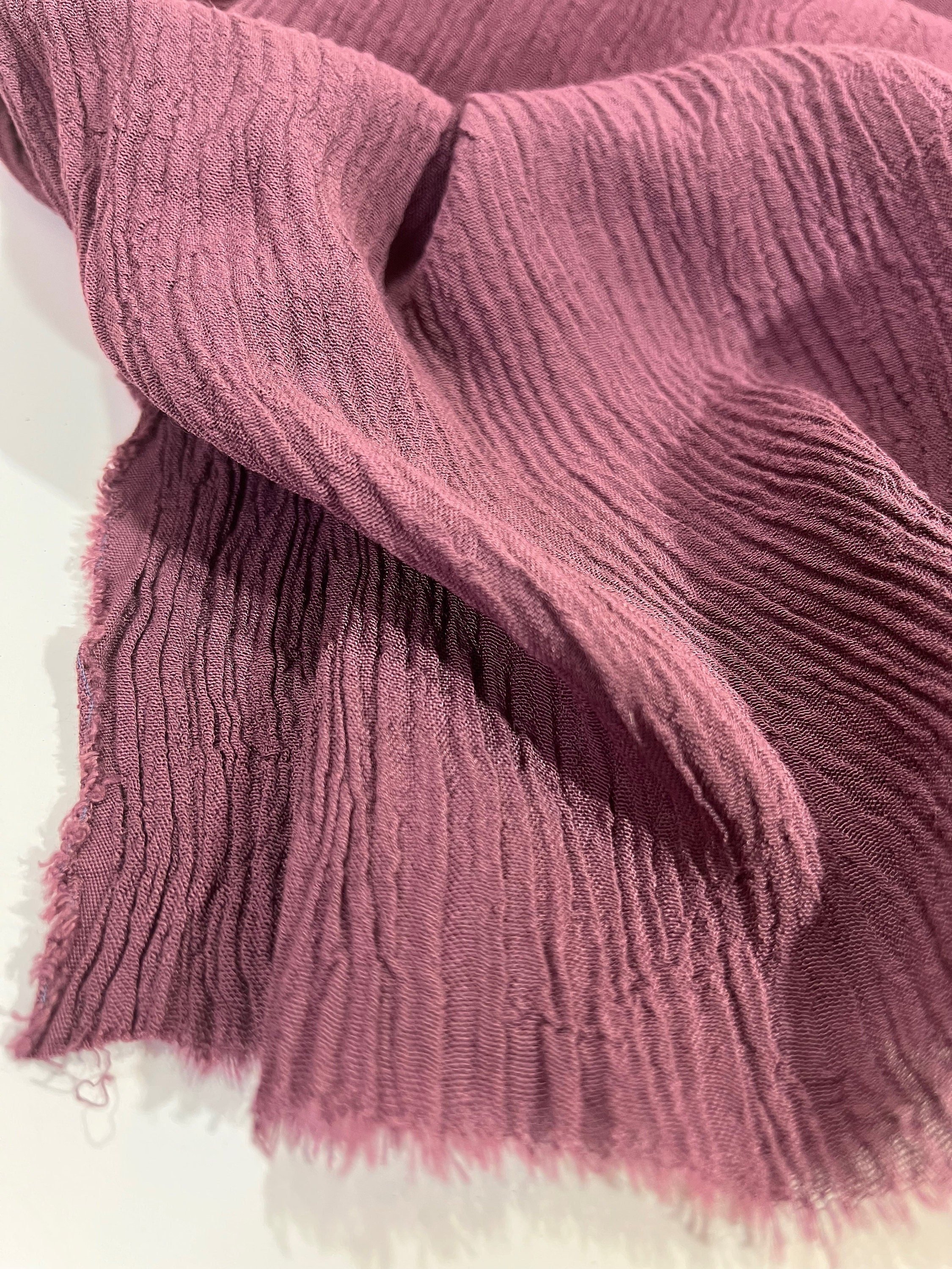 Cotton Gauze Fabric by the Yard Wrinkled Crinkle Cotton Etsy