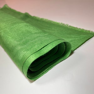 Green Silk Moiré Fabric by the Meter / Luxurious Fabrics. - Etsy