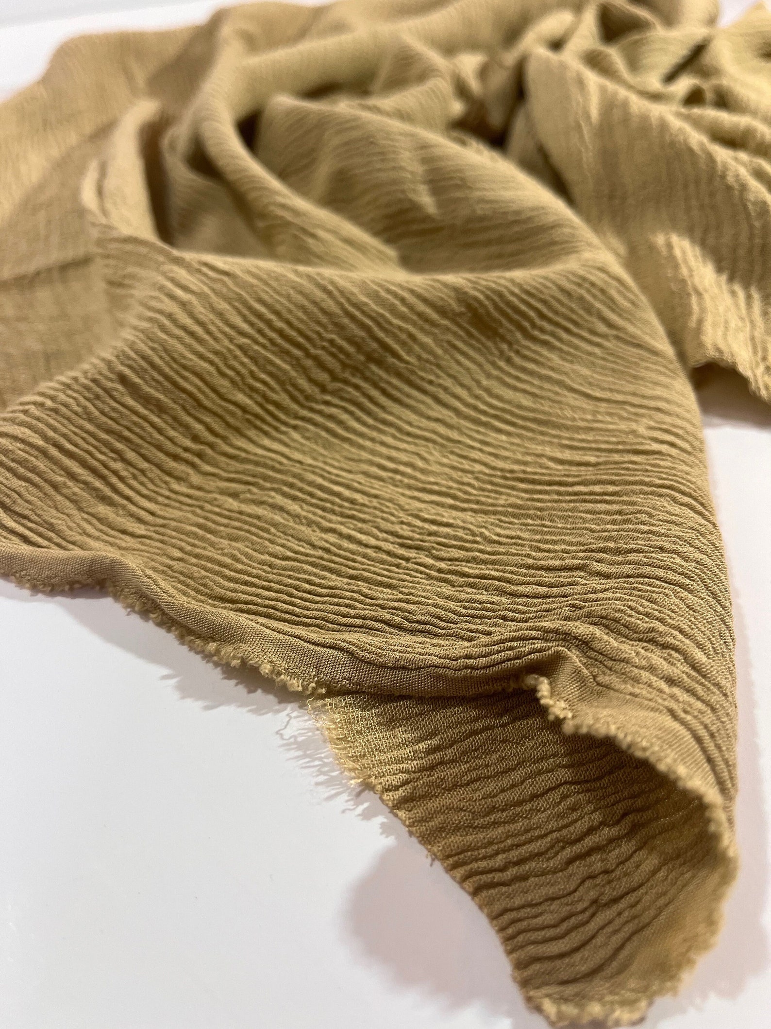 Crinkle Cotton Gauze Fabric by the Meter Extra Wide Clay Etsy