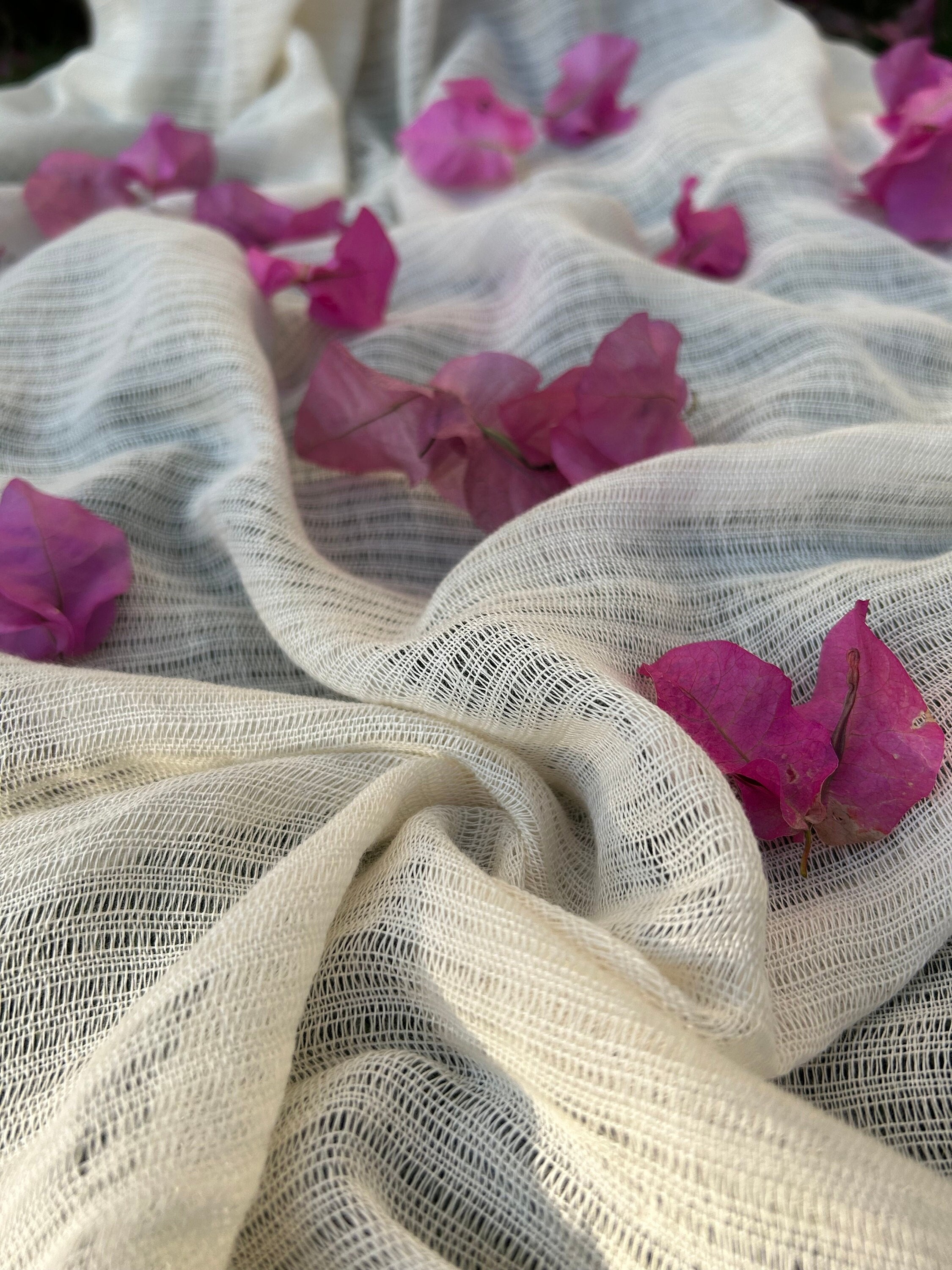 Cotton Mesh Knit Fabric Herringbone Pattern Natural Unbleached - Etsy
