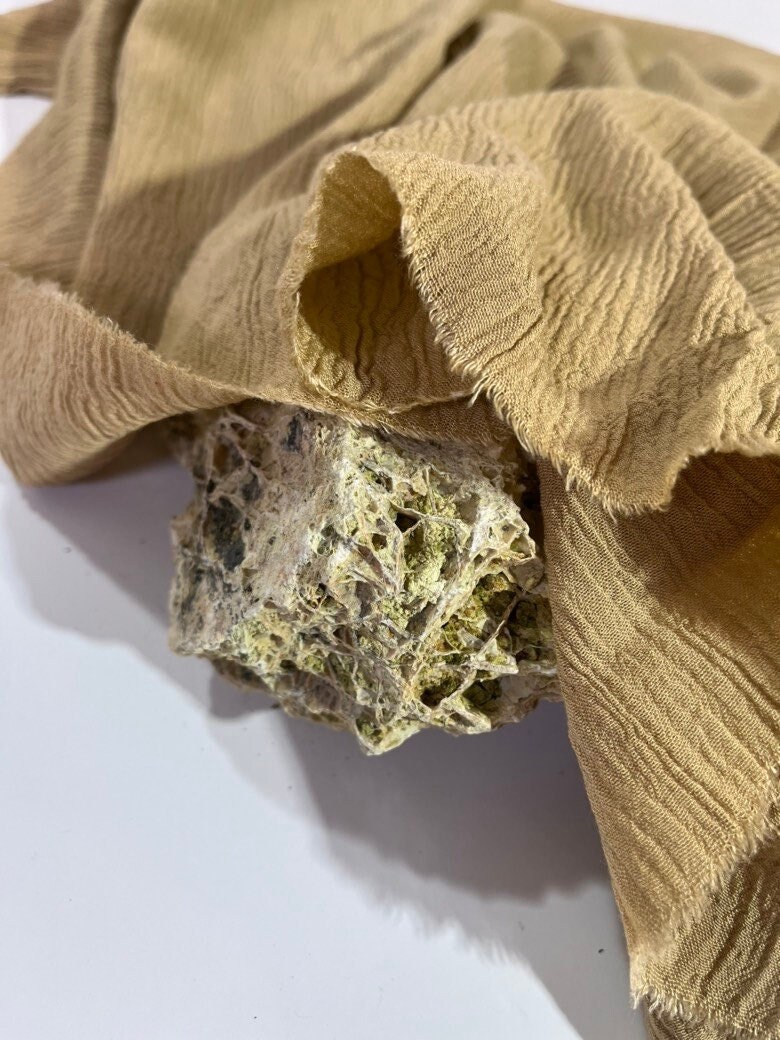 Crinkle Cotton Gauze Fabric by the Meter Extra Wide Clay Etsy