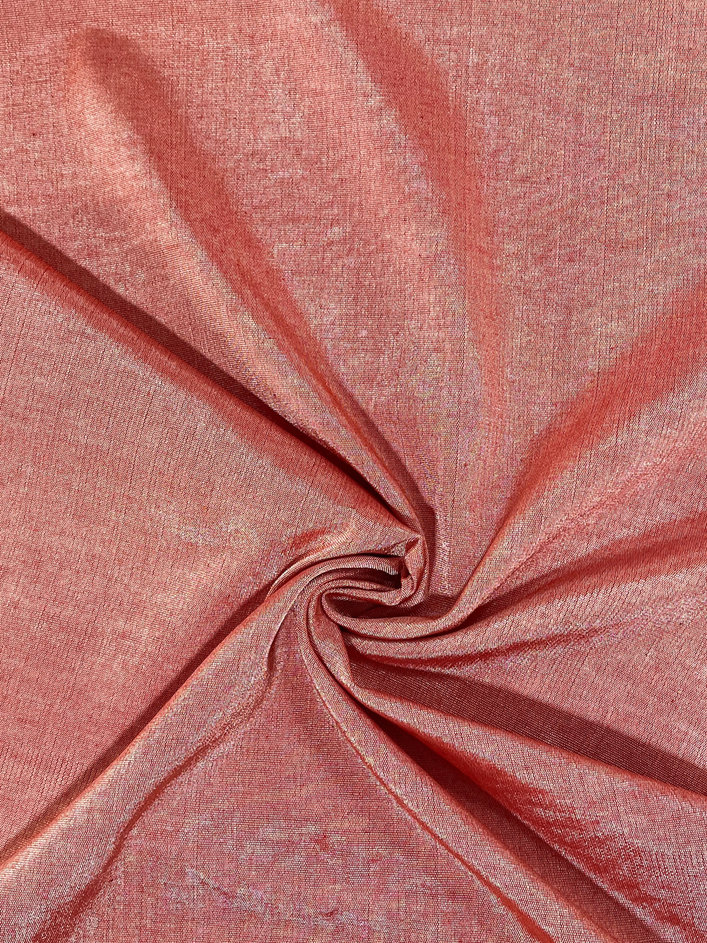 Organic Cotton Fabric. Super Soft & Light - ANGEL'S BREATH ( Salmon Pink )