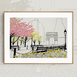 Washington Square Park Print | New York City | NYC Parks | Greenwich Village art