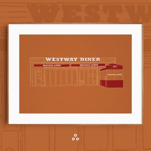 Westway Diner Digital Print | New York City Poster Art | NYC Home Decor
