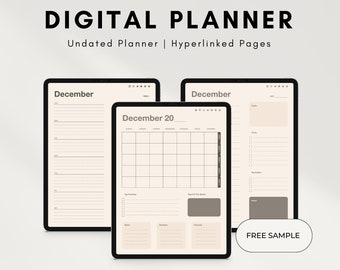 UNDATED Digital Planner, Faith Planner, PORTRAIT Planner, Small Business Planner