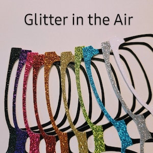 Glitter in the Air - glitter top available in 9 colors over a black split. Check the video for all the sparkle!