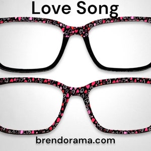 Love Song - tiny red, pink and white hearts, available over black split or not