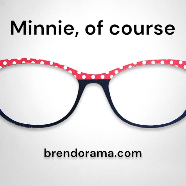 Minnie, Of Course - the famous polka dots over a black split