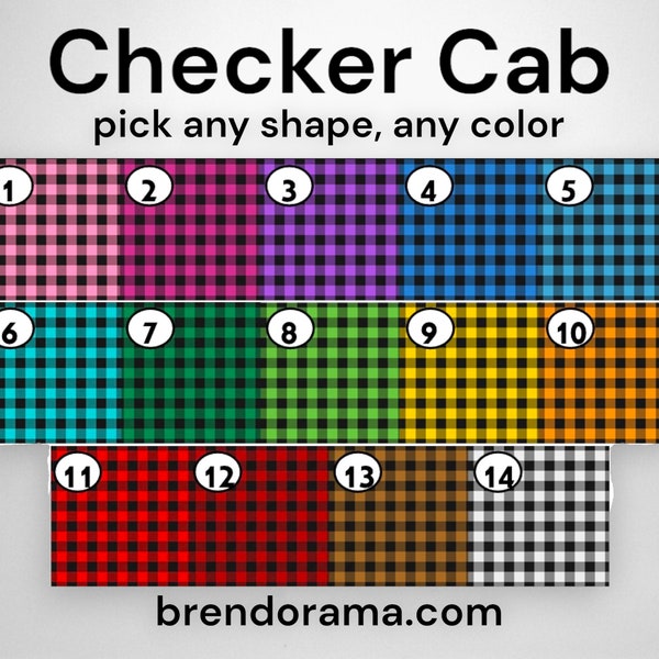 Checker Cab - buffalo checks in any of these fun colors