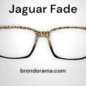Jaguar Fade - classic animal print over a blackish-brown split