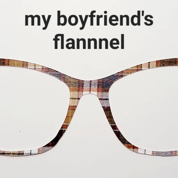 My Boyfriend's Flannel - brown, blue, white plaid - perfect with everything