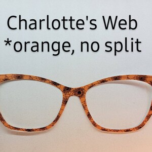 Charlotte&#39;s Web - available in orange, white, orange with black split, or white with black split