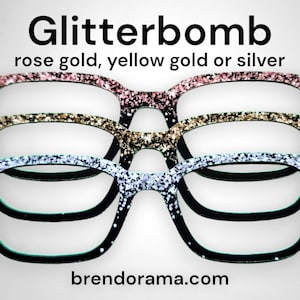 Glitterbomb - &#39;printed&#39; glitter with emphasis along the top, available in silver, gold or rose gold.  So beautiful!