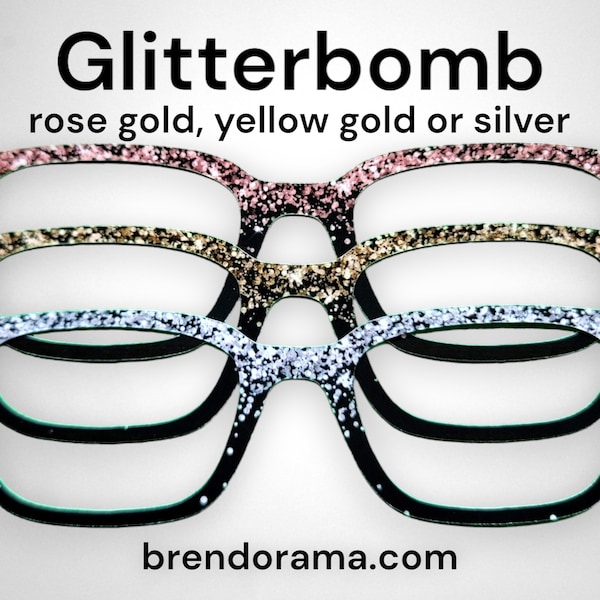 Glitterbomb - The glitter is PRINTED to keep the sparkle balanced for everyday wear.  Available in silver, gold or rose gold.  So beautiful!