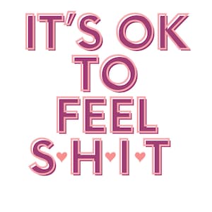 É ok sentir merda svg, saúde mental svg, citação positiva svg, arquivo Cricut, arquivo silhouette