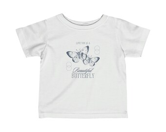 T-shirt en jersey fin pour bébé Je t'aime comme un beau papillon