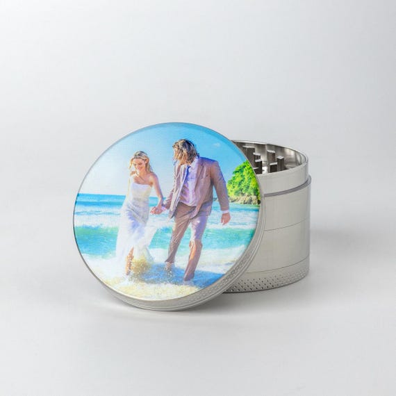 Custom Image Herb Grinder: Personalized Aluminum Gift