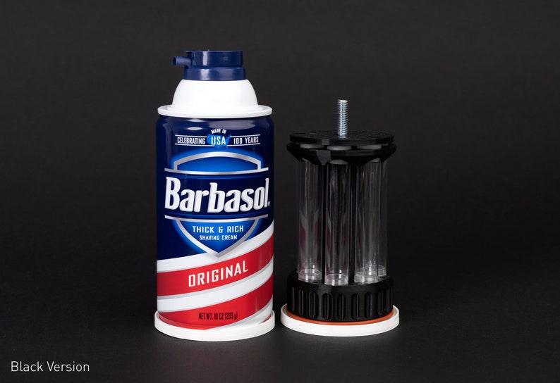 Barbasol Stash Can for Cartridges Black