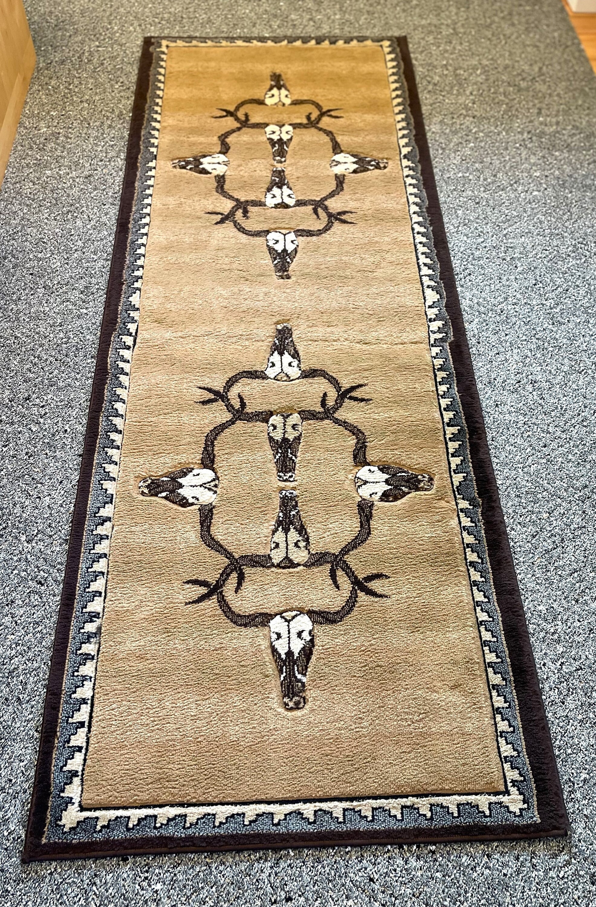 Western Themed Hallway Rug Runner 87 75