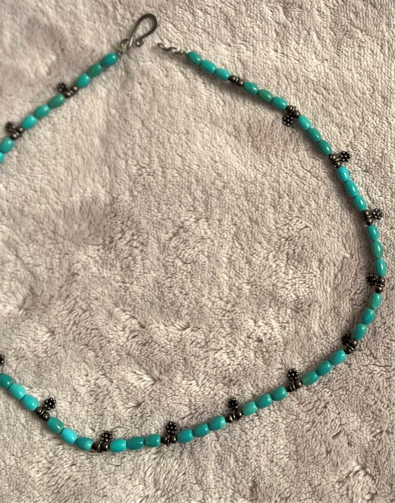 Turquoise and Silver Necklace - image 3