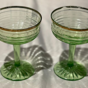 Anker Hocking Block Optik Champagner/Sherbet Glas