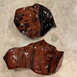 3.0 to 3.5 pound Obsidian crystals from Glass Butte Oregon. Use for Lapidary, Meditation, Crystal Healing & Home Decor