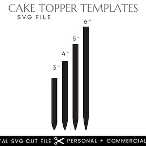 ケーキ トッパー ベース テンプレート ファイル | ケーキ トッパー ファイル | ケーキ トッパー ベース デジタル SVG ファイル | ケーキ トッパー ファイル | Glowforge SVG ファイル デジタル SVG