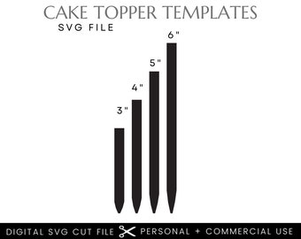 Cake Topper Base Template File | Cake Topper File | Cake Topper Base Digital SVG File | Cake Topper File | Glowforge SVG File Digital SVG